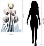 Empire Art Direct 48"x32" Frameless Tempered Glass Wall Art, Springing Tulips Wall Art, Flower Wall Decor, Ready to Hang, X-Photography Wall Decor, Living Room, Bedroom, Home Office
