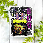 Cutting Dies Metal Stencils Scrapbooking Tools Flowers Lace Frame DIY Embossing Template for Paper Card Making Album Arts Crafts Supplies (Halloween Spider Web Frame-11.1x14.3cm)