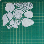 Mvchifay Cutting Dies for Card Making Metal Die-Cuts Scrapbooking Tool Hollow Frame DIY Craft Punch Template Embossing for Paper Album Decor (6-Shell Conch 11.1x9.7cm)