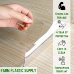 Farm Plastic Supply - Clear Vinyl Sheeting - 15 Mil - (4'6" x 30') - Vinyl Plastic Sheeting, Clear Vinyl Sheet for Storm Windows, Covering, Protection, Tablecloth Protector