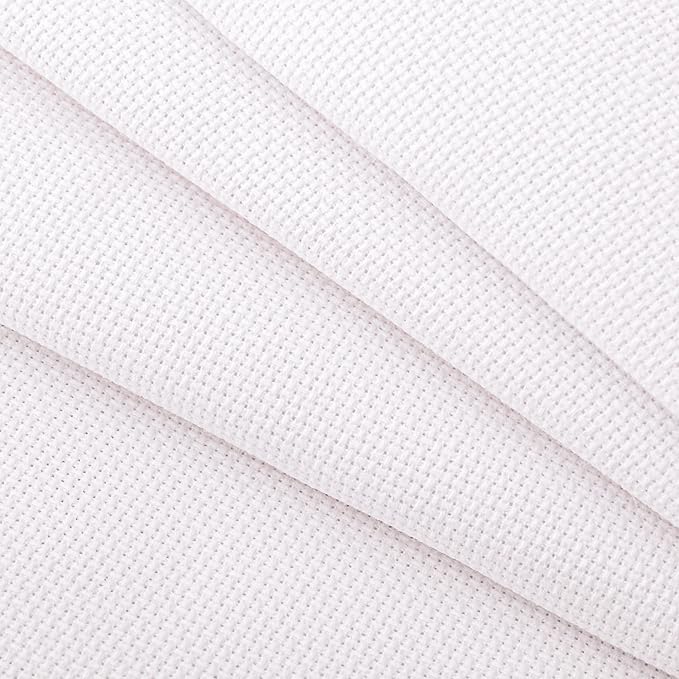 Cross Stitch Aida Fabric 18 Count, 59 by 39 Inch Large Size, Classic Reserve Cross Stitch Aida Cloth for Home DIY Embroidery Decoration