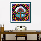 Joyhoor Cross Stitch Kits for Beginners Stamped Cross-Stitch Supplies Needlework preprint Embroidery Kits for Adults DIY Needlepoint Kits Embroidery Patterns 11CT-Magic Tree 17.7x17.7 inch