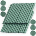 Olive Green Wax Seal Sticks, 30pcs Sealing Wax Sticks, HOSEALING Glue Gun Wax Seal Sticks for Wax Seal Stamp, Premium Sealing Wax for Wedding Invitations, Letter, Envelope (Mini Size)