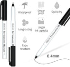 Shuttle Art Permanent Marker, 30 Pack Ultra Fine Point Black Permanent Marker set, Works on Plastic,Wood,Stone,Metal and Glass for Doodling, Marking