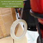 2 PCS Clear Floral Tape, 1/2" Flower Stem Wrap Tapes, Waterproof Florist Tape - Multipurpose Adhesive Florist Tapes for Binding Fresh, Flower Bouquets and Floral Craft (216Ft/72Yd/Roll)