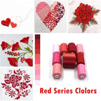 Simthread All Purpose Sewing Thread, 10 Spool Assorted Red Series 1000 Yards Each Bobbin Polyester Thread for Sewing, Handy Polyester Sewing Threads for Sewing Machine - (Red Series)