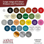 The Army Painter Colour Primer Greedy Gold, 400 mL Acrylic Spray Primer, Spray Paint for Miniature Priming Basecoat, Tabletop Roleplaying, Boardgames, and Wargames Miniature Modelling