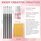 WANJAO Masking Fluid for Watercolor Painting, Liquid Masking Tape with Silicone Pens Cleaning Brush for Painting Fast Drying Easy Peel Use to Art Watercolor Supplies Retouching Covering, 30ml Red