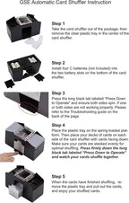 GSE Games & Sports Expert 6-Deck Automatic Card Shuffler, Battery-Operated Shuffler Machines for Playing Cards, Blackjack, Texas Hold'em, Canasta, UNO, Rummy, Bridge