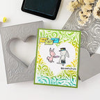 BAOFALI 9 Pcs Heart Cut Stamping Foam Grey Moldable Foam Stamps Plastic Dry Foam Stamp Pad Cut and Dry Foam Stamping Foam Block for Sculpture, Modeling, DIY Arts and Handicrafts Projects