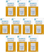 SCHMETZ Embroidery Sewing Machine Needles - Precision Needles, Size 75/11, 5-Needle Cards, Pack of 10