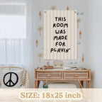 Playroom Decor Wall Banner,This Room Was Made For Playin,Playroom Sign Wall Hanging Banner Flag for Nursery,Playroom,Classroom, 18x25 Inch