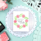 CYFUN DESIGN 9.5inch/24cm Rotating Stamping Platform Stamp & Spin Tool for Stamping Circular Designs Stamping Positioning Tool with Lines for Scrapbooking Crafts Card Making Arts Supplies