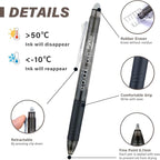 ParKoo Retractable Erasable Gel Pens Clicker Fine Point 0.7 mm, No Need for White Out, 4 Assorted Color Inks for Completing Sudoku and Crossword Puzzles, 12-pack