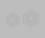 Hexagon Quilting Template Set - 5", 6", 7", 8" Sizes with 1/4" Seam Allowance - Durable Acrylic Templates for Quilting, Patchwork, Crafting, & Sewing Projects - Clear Templates for Accuracy