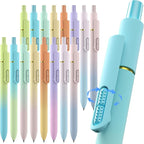 16 Pcs Gel Pens, 0.7mm Fine Point Smooth Writing Pens, Black Quick-Dry Long Lasting Fidge Pens for Journaling, Office, Note Taking, School Supplies, Nurse Aesthetic Pens（Gradient-Black Ink）