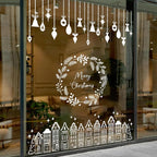 Christmas Stencils for Crafts Reusable Christmas Window Stencil Xmas Village House Holiday Stencils for Painting on Wood Door Mats Fabrics Decor