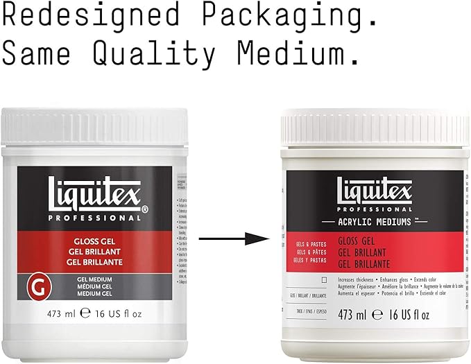 Liquitex Professional Gloss Gel Medium, 473ml (16-oz)