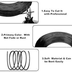 Aluminum Wire, 100 Feet 12 Gauge Bendable Anodized Metal Wire for Sculpting and Jewelry Making