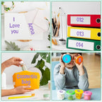 Alphabet Stickers, 1''Inch Vinyl Letter Stickers, Purple - 12 Sheets, Mailbox Numbers & Bulletin Boards
