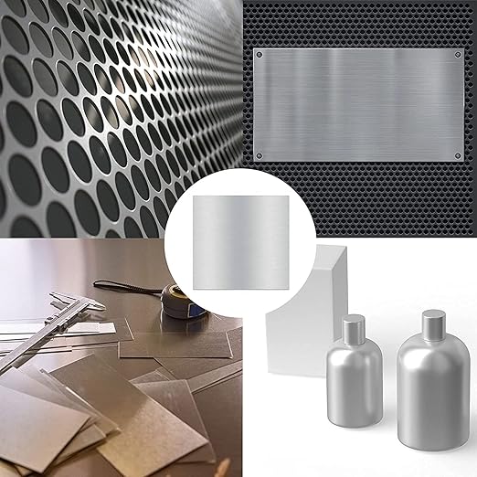 2Pack 6061 T651 Aluminum Sheet Metal 8 x 8 x 1/8(0.125") Inch Flat Plain Aluminum Plate Covered with Protective Film, 3mm Heat Treatable Rectangle Aluminum Metal Plate for Crafting, Industrial