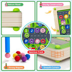 Magnetic Maze 2 in 1 Double Side Color and Number Maze Alphabet Puzzle Board for 3-5 Boys and Girls Kids Montessori Educational Toys (Car, One Size)