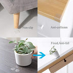 BRAVESHINE Double Sided Adhesive Tape - 18 Pack Removable Wall Stick Mounting Tape - Washable Clear Nano Tape for Crafts Decorations, Keep Rug Corner Flat, Indoor Outdoor Use - Round 2 Inch