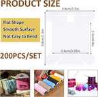 200 PCS Embroidery Floss Bobbins, Plastic Embroidery Floss Organizer, White Sewing Machine Bobbin for Cross Stitch, Thread Holder Sewing Storage for Sewing Thread, Needlework Supplies