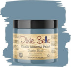 Dixie Belle Paint Company Chalk Finish Furniture Paint - Dusty Blue (16oz) - Matte Faded Denim Chic Chalk Mineral DIY Furniture Paint