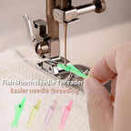 Fish Mouth Needle Threader for Sewing Machine, Quick Sewing Needle Threader Tool, Fish Type Sewing Machine Needle Threader, Sewing Threaders for DIY and Sewing Machine (Mixed Color)