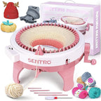 BZVV Knitting Machine for SENTRO 48 Needles Smart Knitting Crochet Machine with Row Counter for Adults and Beginners, Knitting Board Rotating Double Loom, Weaving Loom Machine Kit New Year Gifts