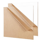 Clear Cast Acrylic Sheet 12" x 12" x 1/8" Thick (3mm), Pack of 2 Plexiglass Square Panel Transparent Plastic Board for Sign, Craft, Display Projects, Laser Cutting, Engrave