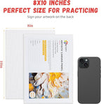 Simetufy Canvas Boards for Painting, 8 x 10 Inch Blank Panels, 100% Cotton for Acrylic & Oil Paints (80 Pack)