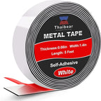 Thaibear Metal Tape for Magnets (1.4'' Wide x 5 ft Long) Flexible Metal Strips Self Adhesive, Ferrous Tape Stick Thin Metal Strips Roll for Magnets