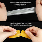 Double Sided Tape Heavy Duty Strong Wall Adhesive with Fiberglass Mesh, Super Sticky Insistent Clear Tape, Easy Use Mounting Tape 1.4inX33FT