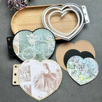 Heart Loose-Leaf Lace Die Cuts for Card Making, Background Frame Cutting Dies DIY Album Scrapbooking Decor Paper Craft Metal Die Cuts Party Wedding Decorations
