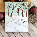 Mvchifay Cutting Dies Happy Birthday Metal Stencils Scrapbooking Tool DIY Emboss Paper Card Making (Roads and Trees-11x14cm)
