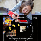 Rubber Jigsaw Puzzle Mat 1000 Pieces | 20" x 27"Puzzle Mats Roll Up | Jigsaw Puzzle Mats for Adult Puzzles Storage and Saver | Work with Puzzle Board and Puzzle Table