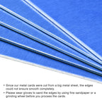 uxcell Blank Metal Card 88x53x0.8mm Anodized Aluminum Plate for DIY Laser Printing Engraving Blue 5 Pcs