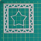 Cutting Dies Metal Stencils Scrapbooking Tools DIY Embossing Template for Paper Card Making Album Arts Crafts Supplies (Star Frame-6.9x6.9cm)