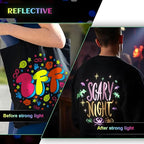 GIRAFVYINL Reflective HTV Heat Transfer Vinyl,Refelctive Iron on Vinyl Neon Vinyl - 12" X 12" Iron on Vinyl for T-Shirt,Fabric,6 Vinyl Sheets