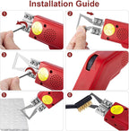 Toemics Electric Hot Knife Foam Cutter – 100W Styrofoam Cutting Tool, 4 Adjustable 50-500°C Blades for Polystyrene, Sponge, Crafts, and Insulation (Red)