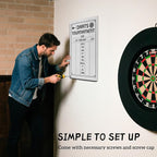 Dart Scoreboard-Dry Erase Scoreboard for Cricket and 01 Games, Dart Board Accessories with 2 Dry Erase Makers(15.3 x 9.8 inches)