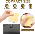 SEVENWELL 50pcs Jewelry Cleaning Cloth Yellow Polishing Cloth for Sterling Silver Gold Platinum Small Silver Polish 8x8cm