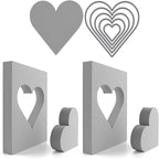 BAOFALI 15 Pcs Large Stamping Foam Grey Moldable Heart Foam Stamps Plastic Dry Foam Stamp Pad Cut and Dry Foam Stamping Foam Block for Sculpture, Modeling, DIY Arts and Handicrafts Projects