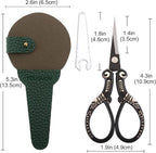 Antique Scissors with Cover, Sharp Sewing Scissor for Craft Needlework Cross Stitch, Small Thread Snips Little Detail Shears Black DIY Tools