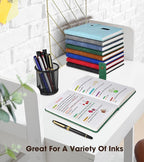 Green A5 Lined Leather Journal Notebook for Men Women,5.9" X 8.4" Personalized Hardcover Journal with Pen,200 Pages 100 Gsm Thick Ruled Paper Daily Diary for School,Travel,Work,Writing
