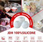 JDH 3 PCS Rose Flower Molds Flower Silicone Candle Mold Candle molds for Candle Making for DIY Scented Candle, Soy Wax, Cake, Soap, Resin Casting Craft Making