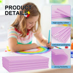 KUKLIPJIM 25 Pcs 4x6" Rubber Linoleum Stamp Carving Blocks for Printmaking, Artists, Crafts and More (Light Purple)