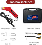 Toemics Electric Hot Knife Foam Cutter – 100W Styrofoam Cutting Tool, 4 Adjustable 50-500°C Blades for Polystyrene, Sponge, Crafts, and Insulation (Red)